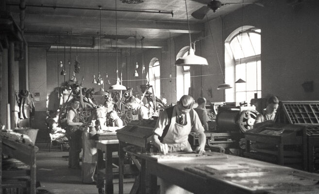 In the process room in the mid-1930's